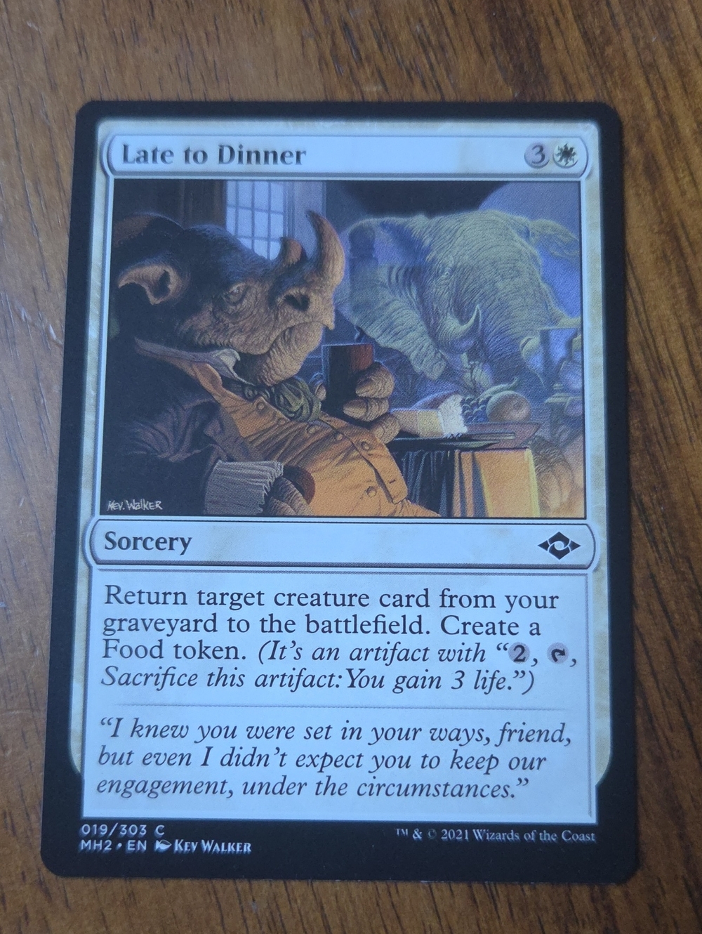 Magic: The Gathering 'Late to Dinner' Card - White